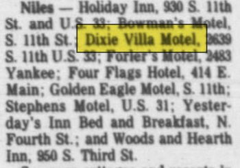 Dixie Villa Motel - Apr 1987 Article (newer photo)